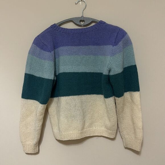 Vintage Winter Sweater The Eagle’s Eye Hand Knit Wool Sweater - Picture 7 of 7